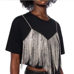 Akira Chrome Dancer Rhinestone Top
